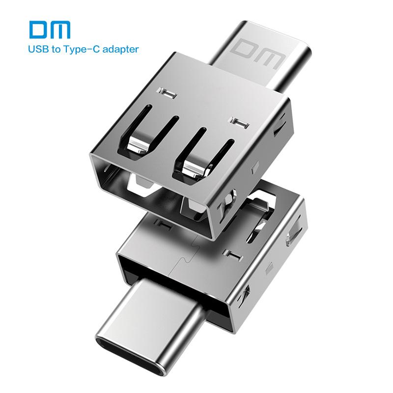 DM Type-C Adapter silver USB C Male to USB2.0 Femail OTG converter for devices with typec interface