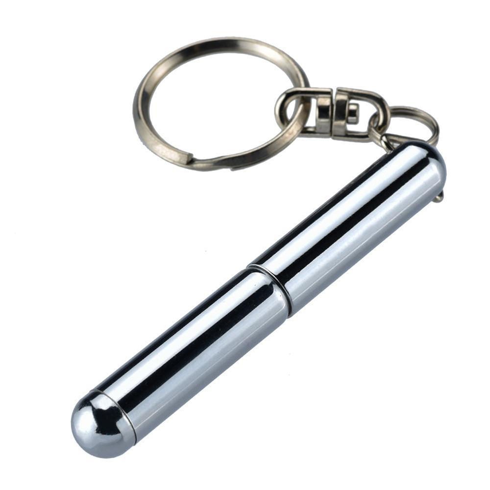 Portable Telescoping tool Pen Metal Key Ring Tool Creative Telescoping Stainless Steel Pen Keychain Ergonomic Ball Point Pen
