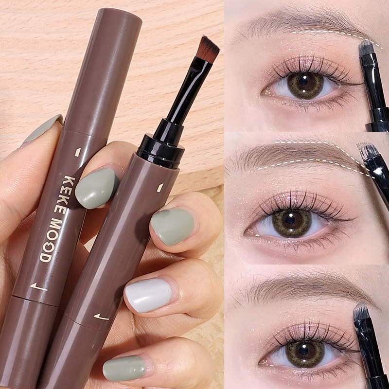 Waterproof Brown Grey Eyebrow Dyeing Cream Pencil Natural Lasting Non-smudge Setting Dye Eye Brow Pen with Brush