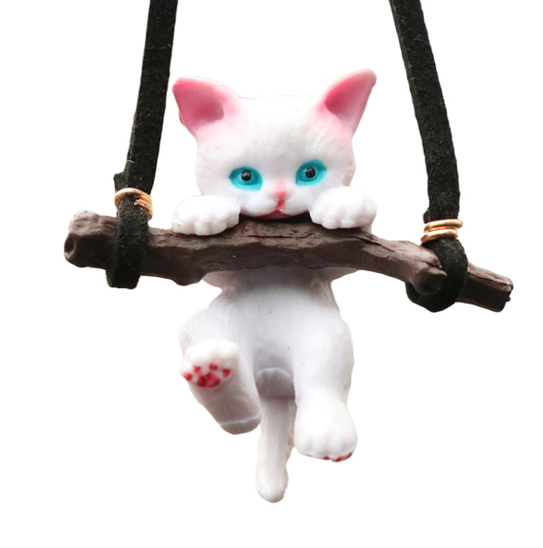 Cute Anime Car Ornaments Faceless Male Cat Pendant Auto Rearview Mirror Hanging Pendant Birthday Gift Auto Decoraction Accessories Coche