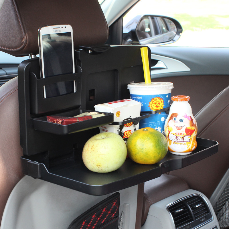 Car Dining Tray Chair Back Storage Table Small Dining Table Car Chair Back Drink Rack Mobile Phone Rack Car Supplies