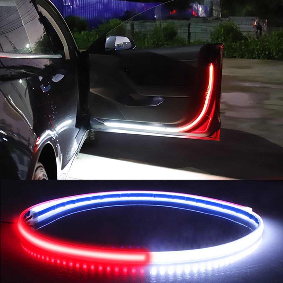 Car Lights Door Opening Warning LED Lights Welcome Decor Lamp Strips Anti Rear-end Collision Safety Universal auto accessories