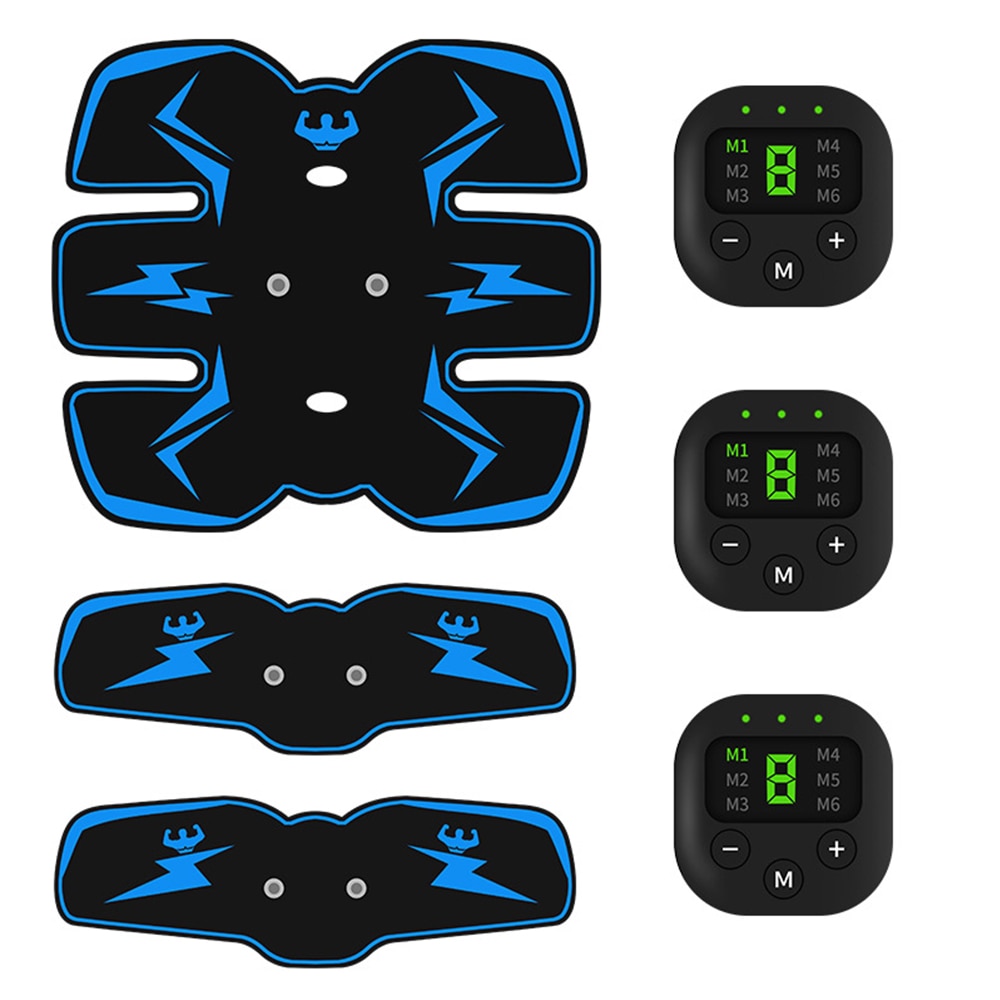 EMS Muscle Stimulator with LED Display USB Rechargeable Abdominal Belt Work Out Power Fitness Abdominal Unisex