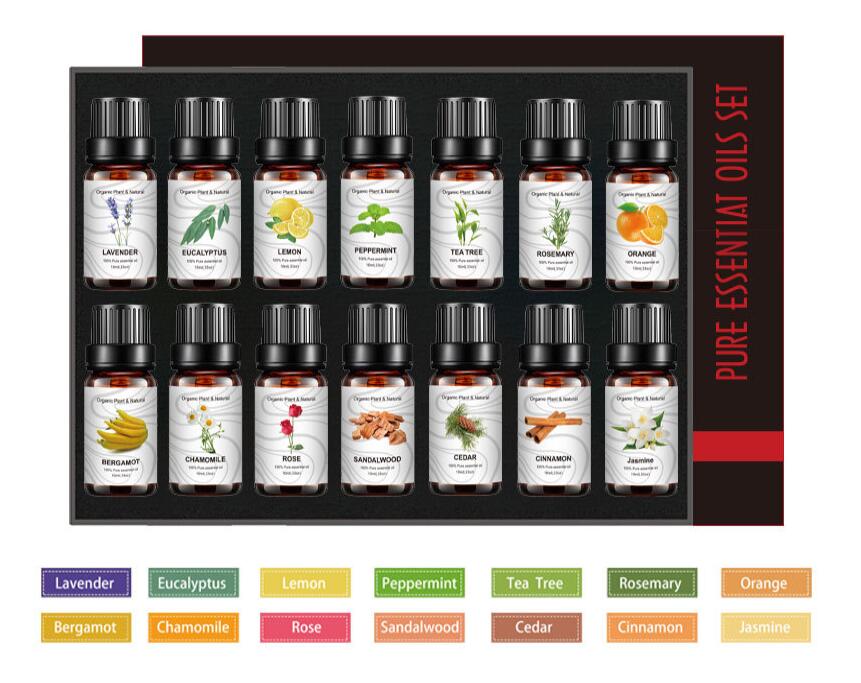 Harmony Collection: 14-Piece Unilateral Essential Oil Set in a Deluxe Box – Unisex 10ml Elegance for Complete Body Wellness