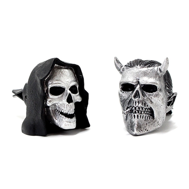 Death Skull Aromatherapy Plugin Resin Ghost Mask Car mounted Aromatherapy Clip Decoration