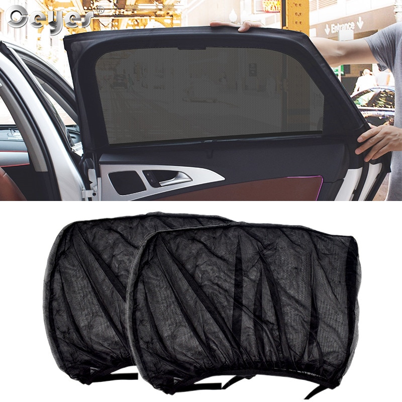 2pcs Car Styling Accessories Sun Shade Auto UV Protect Curtain Side Window Sunshade Mesh Sun Visor Protection Window Films