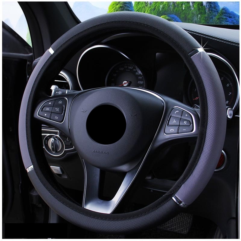 Car Steering Wheel Cover Auto Steering Wheel Braid On The Steering Wheel Cover (38CM)