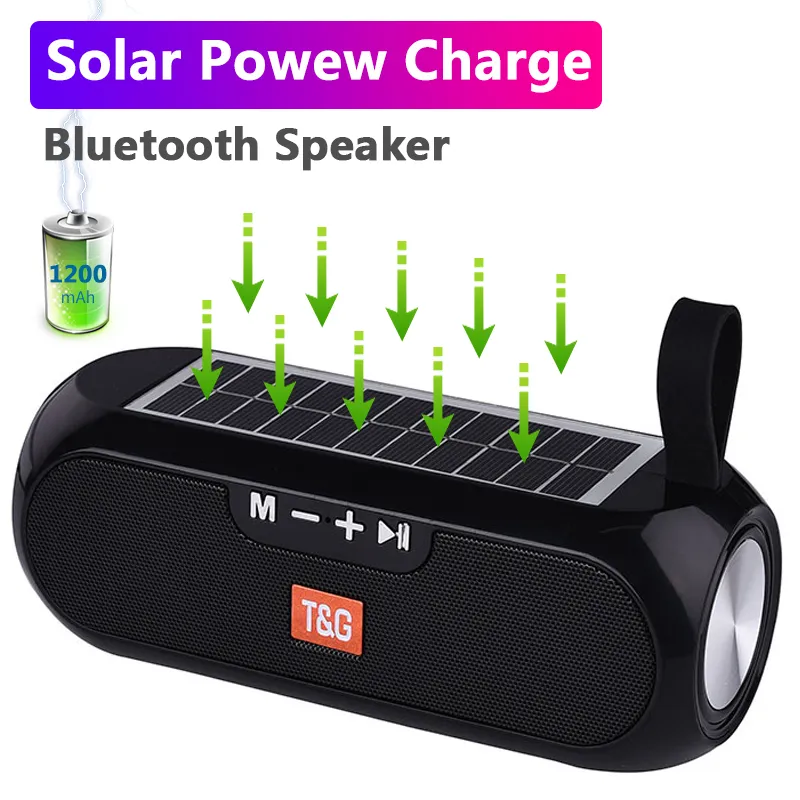 Solar charging Bluetooth Speaker with Great Voice Clarity and bass
