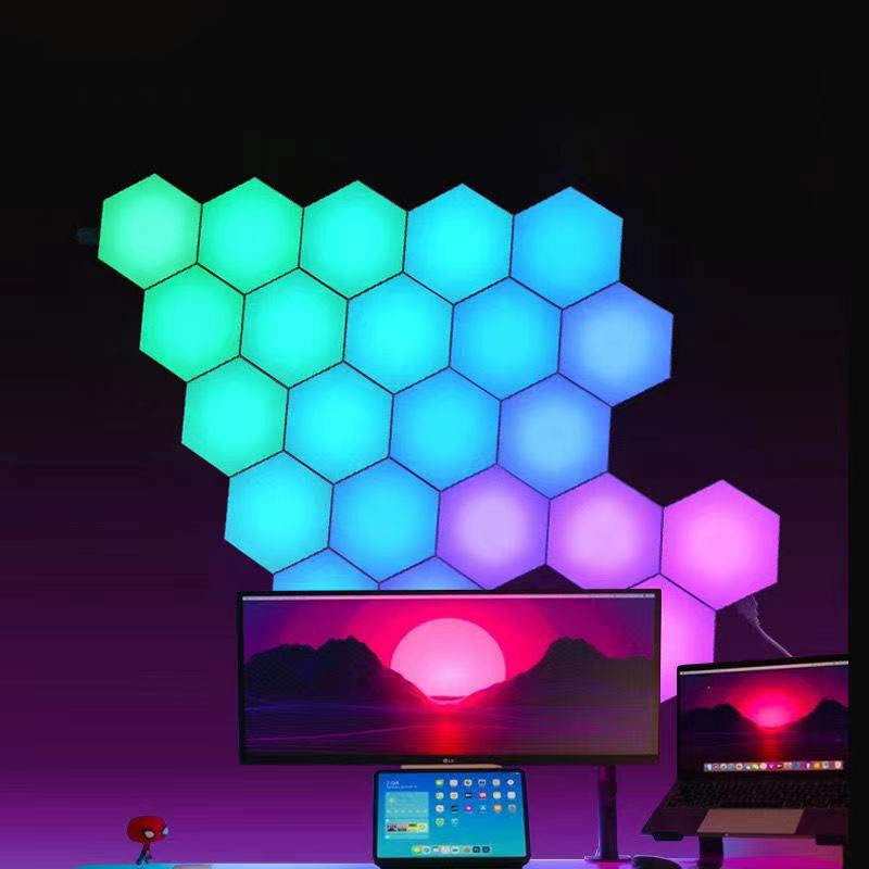 Gaming Atmosphere Light Smart Background Wall Quantum Light Voice Control APP Remote Control Cellular Bedroom Wall Light