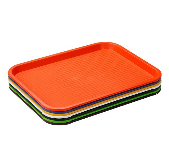 3 SIZE Large Foodservice Tray, Rectangular food trays Plastic Drink Serving Tray for Serving Drinks Snacks Tea