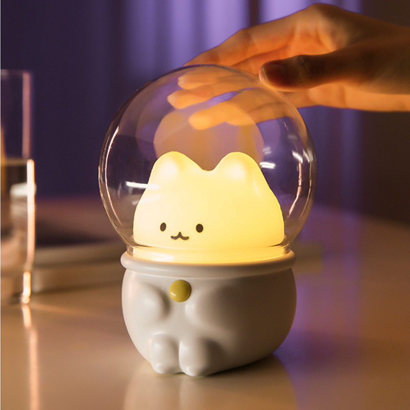 Cute Pet Night Light USB Charging Mini Home Colorful Children’s Light Bedroom Cute Cat And Rabbit Atmosphere Light