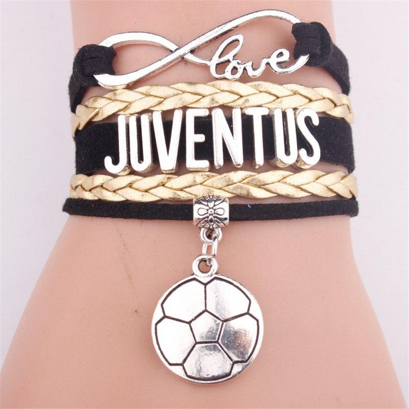 Charm JUVENTUS Leather Football Bracelet