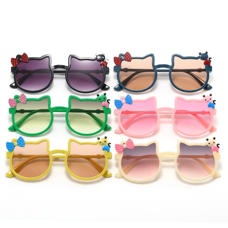 New Children’s Bowknot Cute Sunglasses Anti UV Cute Baby Sunglasses Children’s Glasses for Boy and Girl