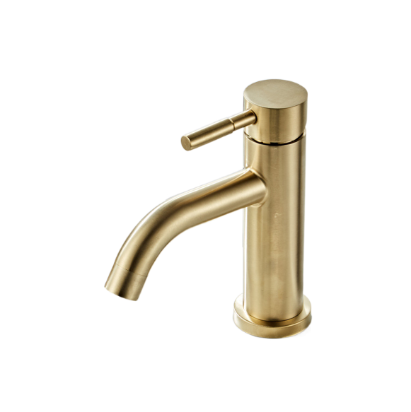 Faucet stainless steel brushed gold minimalist basin faucet hot and cold table up and down basin for household use