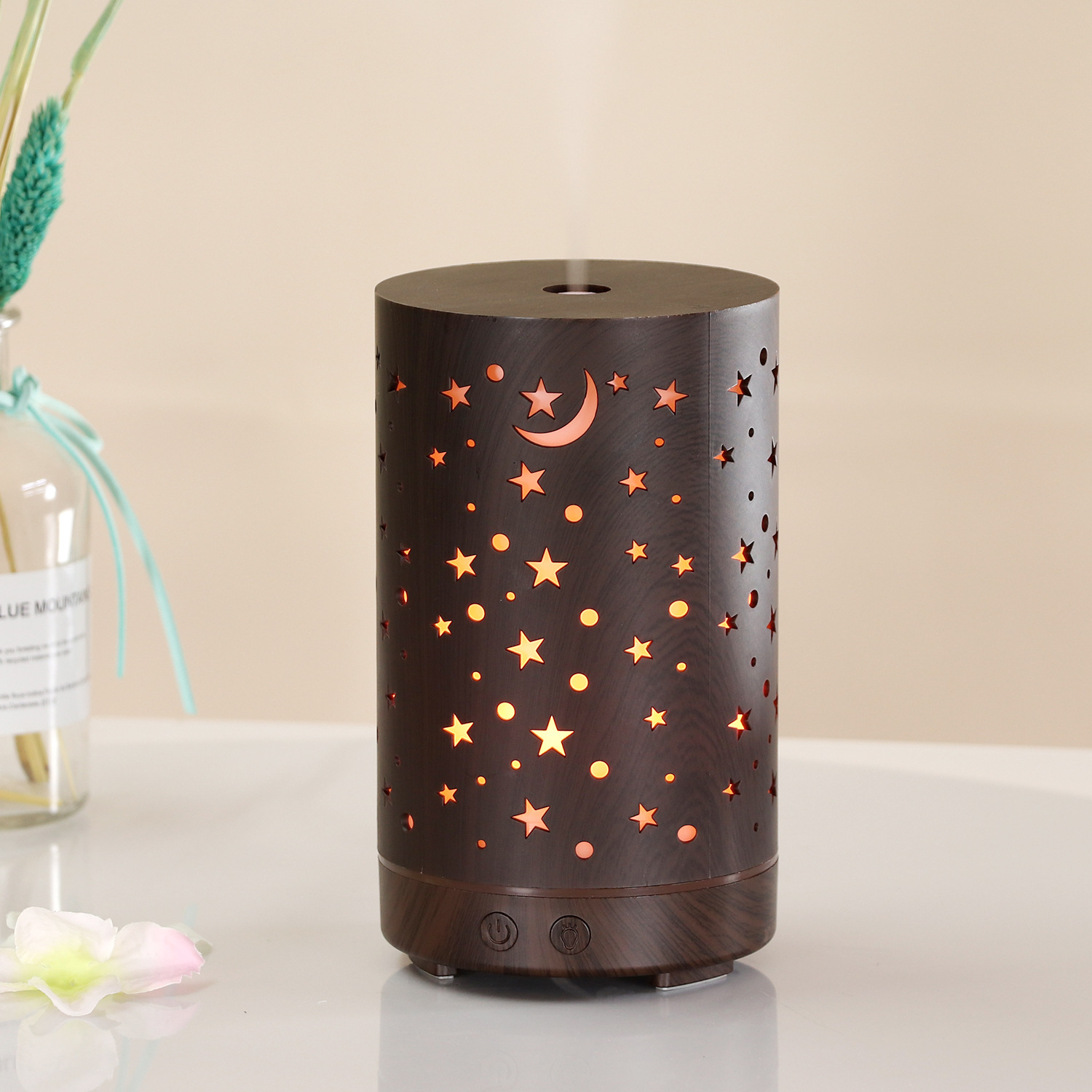 New Creative Starry Sky Humidifier Mini Desktop Office Home Humidifier Portable Colorful Hollow Aroma Diffuser