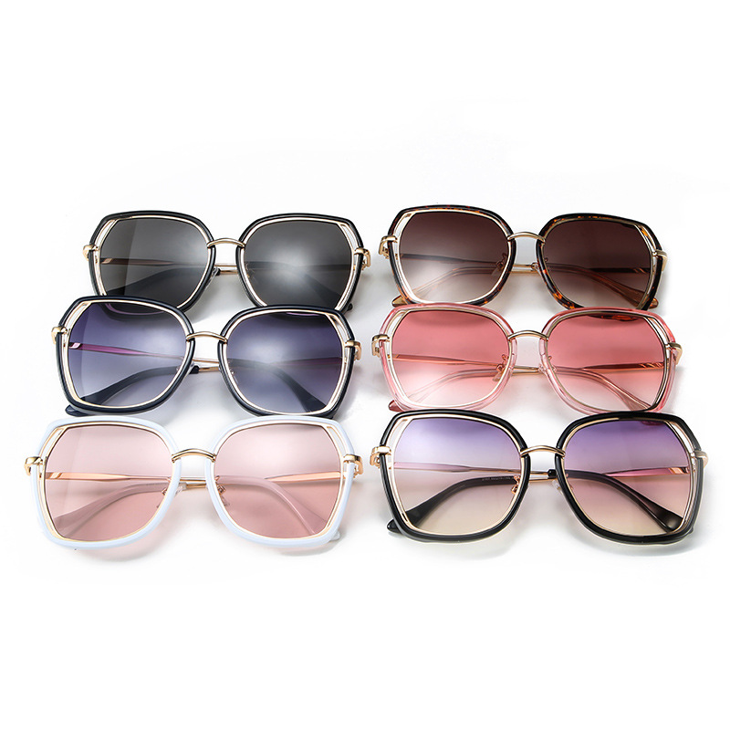 New Fashion Hollow Frame Street Fashion Sunglasses Irregular Large Frame Sunglasses