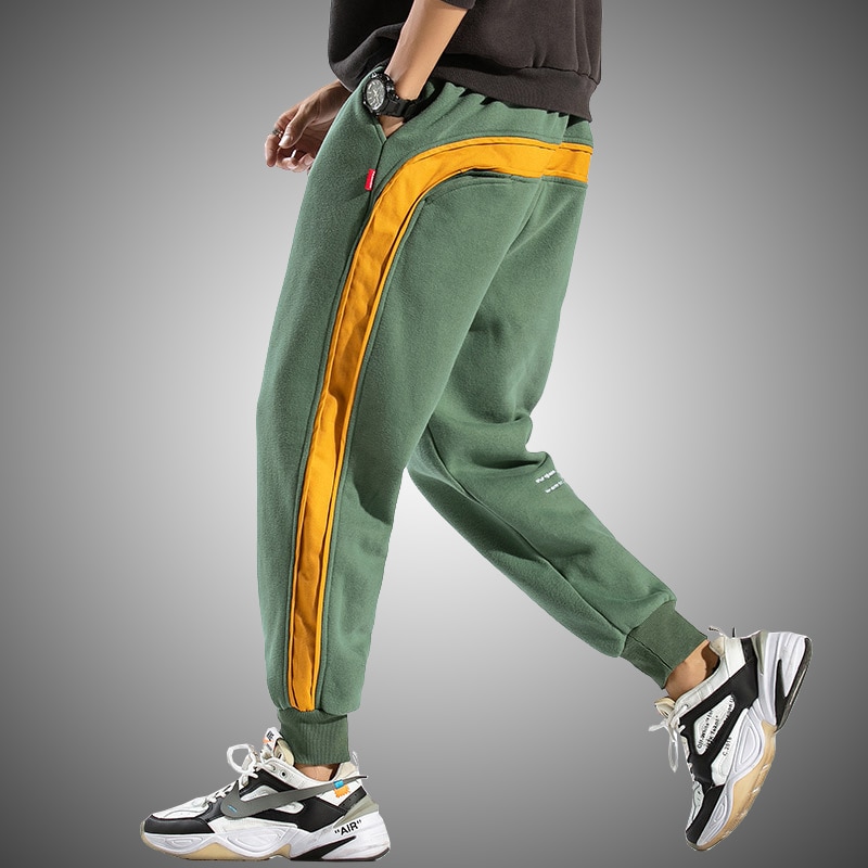 Side Striped Sweatpants Men New Jogger Pants