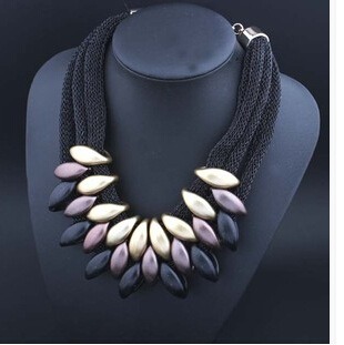 Fashion clavicle chain multi-layer woven fringe women’s necklace accessories
