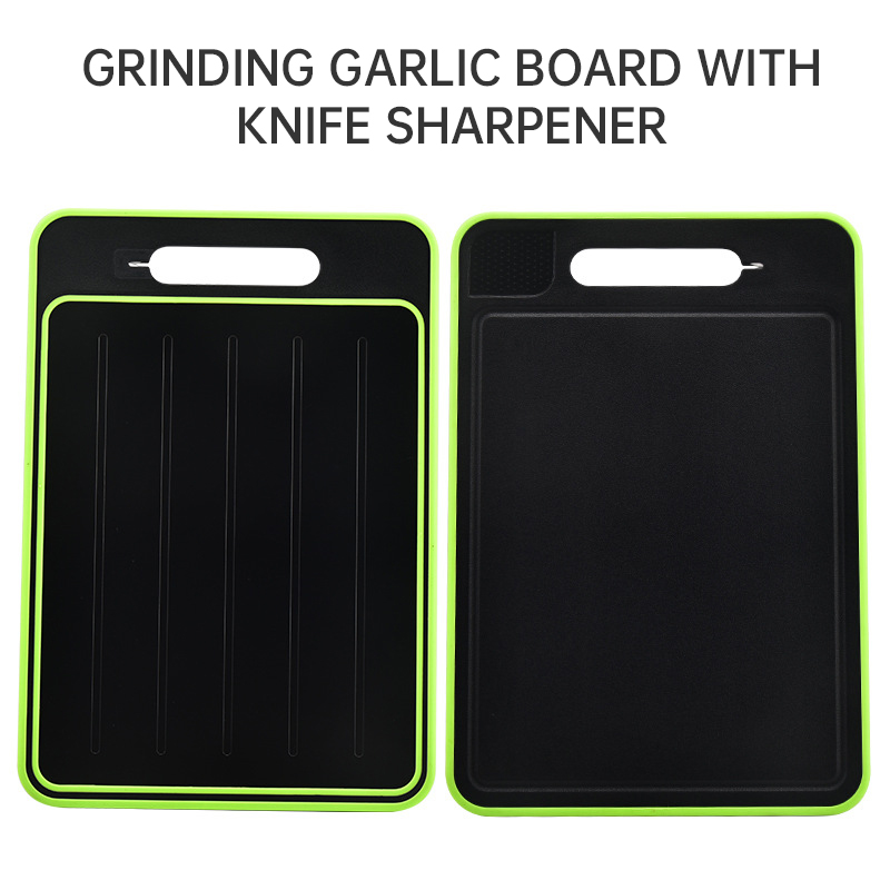 Double Sided Quick Thawing Cutting Board, Aluminum Alloy Spray Cutting Board, Household Cutting Board with Sharpener