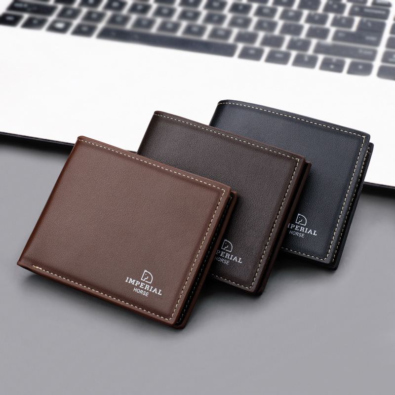 Men’s Wallet Short College Student Wallet With Zipper Wallet Simple Niche Soft Leather Wallet