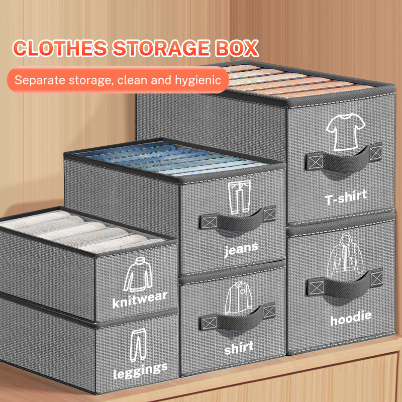Closets Clothes Organizer Pants Jeans Storage Box Cabinet Drawer Organizer Underwear Socks T-Shirt Wardrobe Storage Organizers