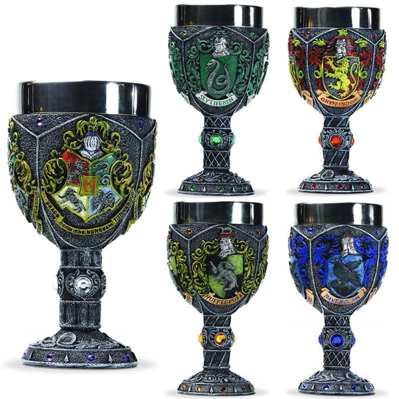 Creative Stainless Steel Goblet & 3D Resin Coffee Cup Artistic Goblet Resin Wine Glass Cups Drinkware Mugs