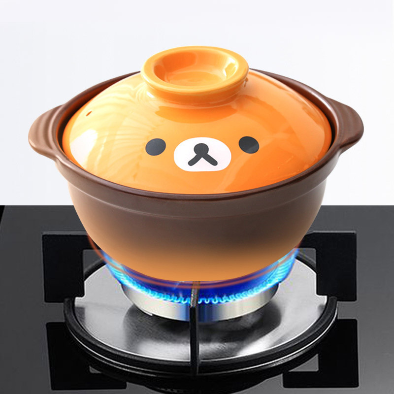 Japanese Casserole Little Bear Household Baby And Child Supplementary Food Open Fire Ceramic Stewed Pot Small Soup Pot Sand Pot