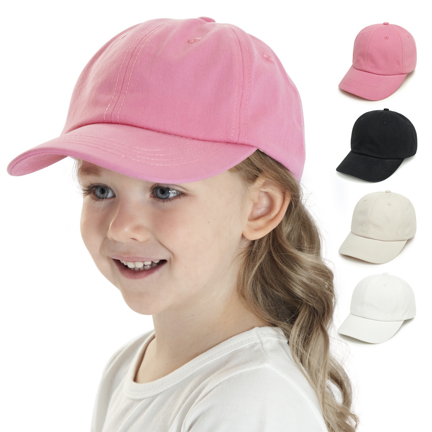 Baseball Cap Children’s New Outdoor Casual Hundred Take The Duck Tongue Hat Solid Color Curved Brim Sun Hat 9 Colors