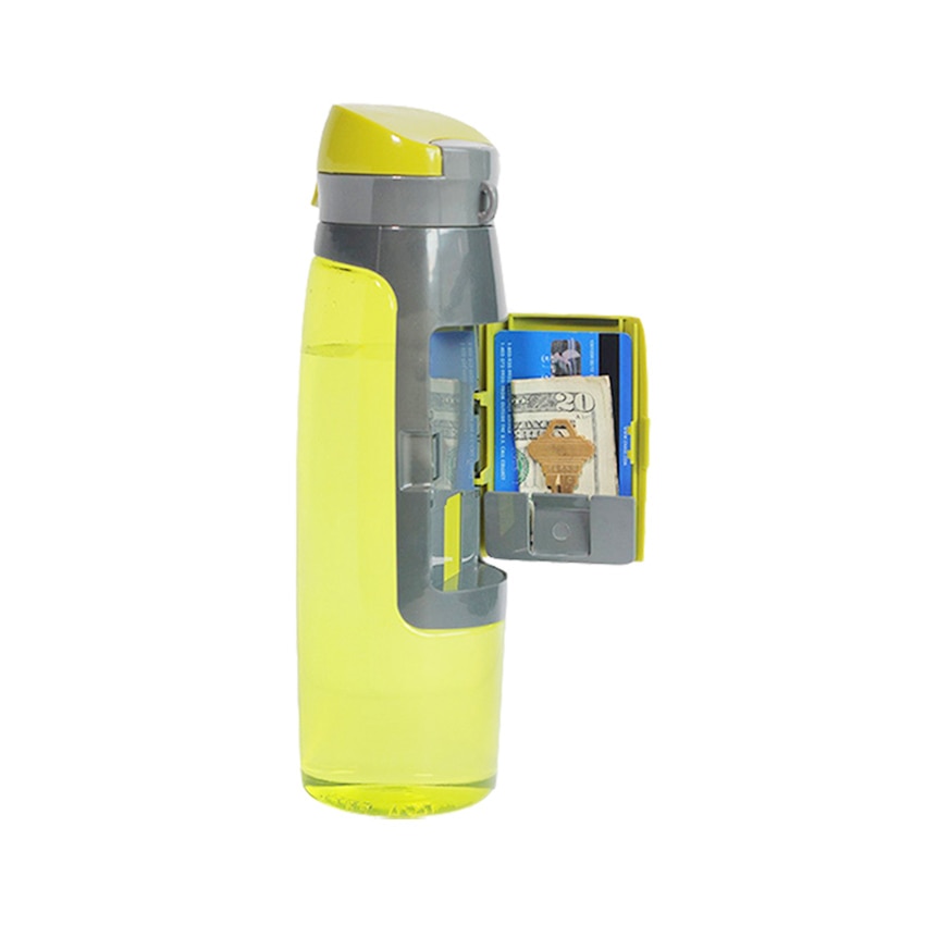 Creative Storage Grid Design Wallet Plastic Water Bottle Outdoor Sports Portable Gift Drink Fruit Infuser Shaker Bottles