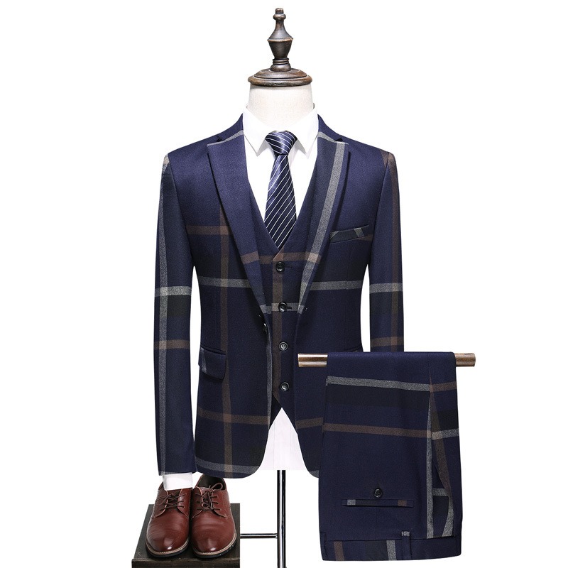 Suit Set Men’s Casual Suit Three Piece Set
