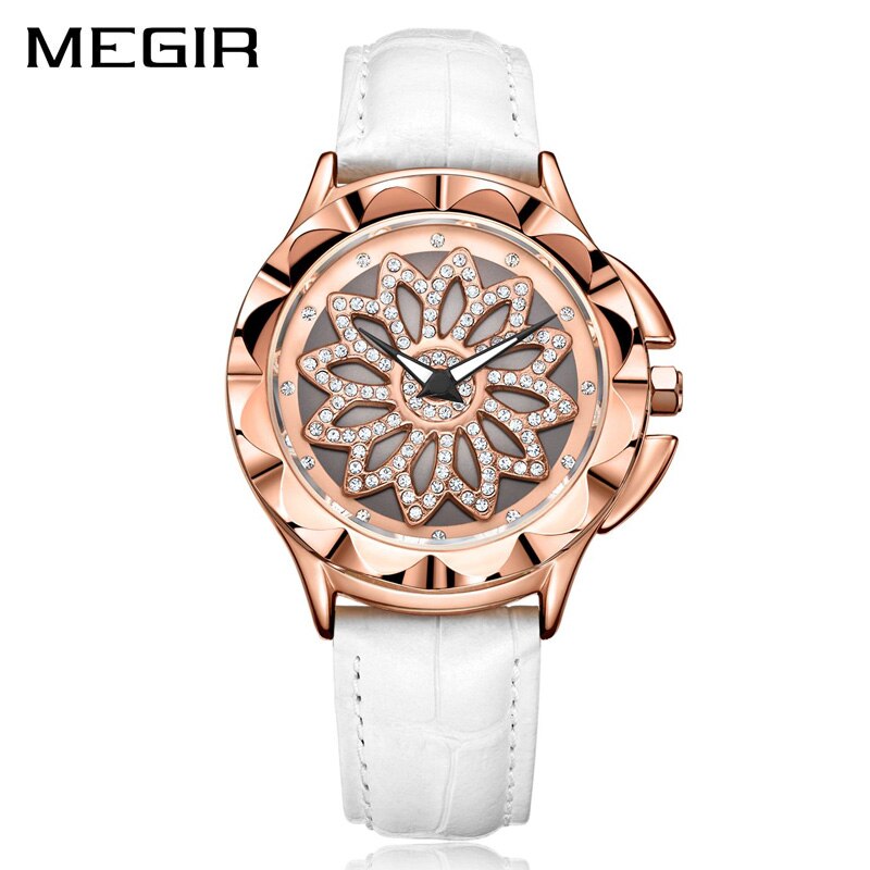 Fashion Women Watches 2019 Best Sell Rotated Dial Clock Luxury Rose Gold Women’s Quartz Wrist Watches 2019 New Relogio Feminino