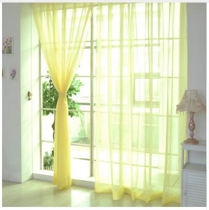 100*200cm Cheap Modern Window Curtain Home White Tulle Curtains for Living Room Bedroom Bathroom Polyester Window Screen
