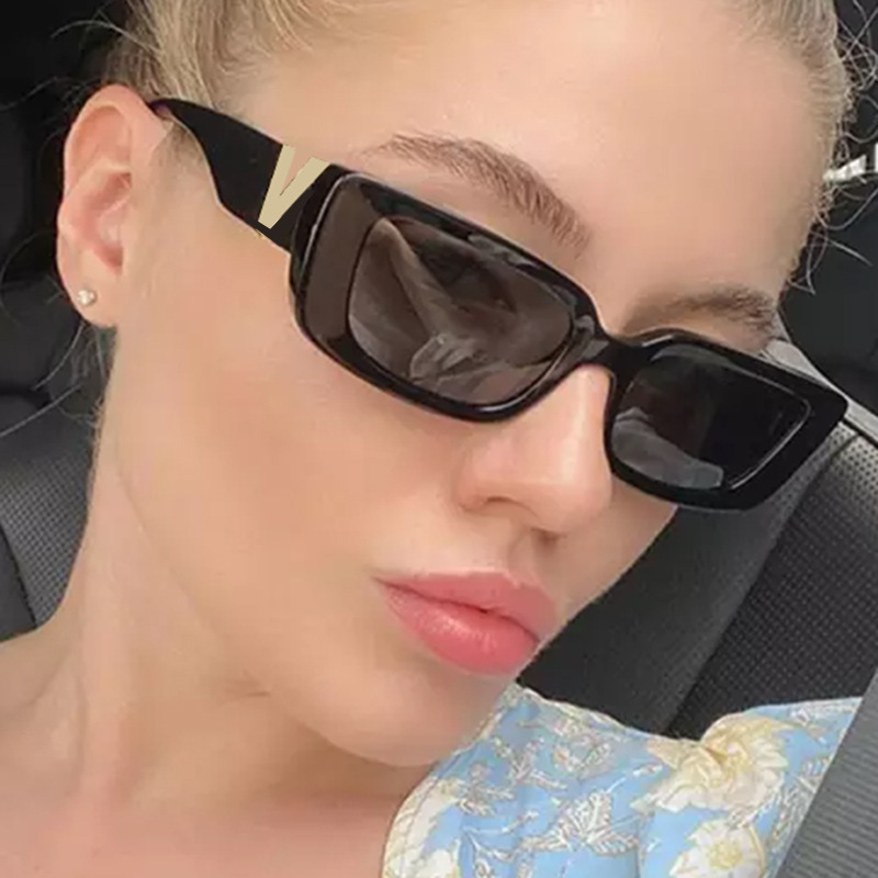 Trendy New Sunglasses Fashion Simple Square Hip-Hop Glasses Net Red With The Same Paragraph Street Shooting Sunscreen Sunglasses