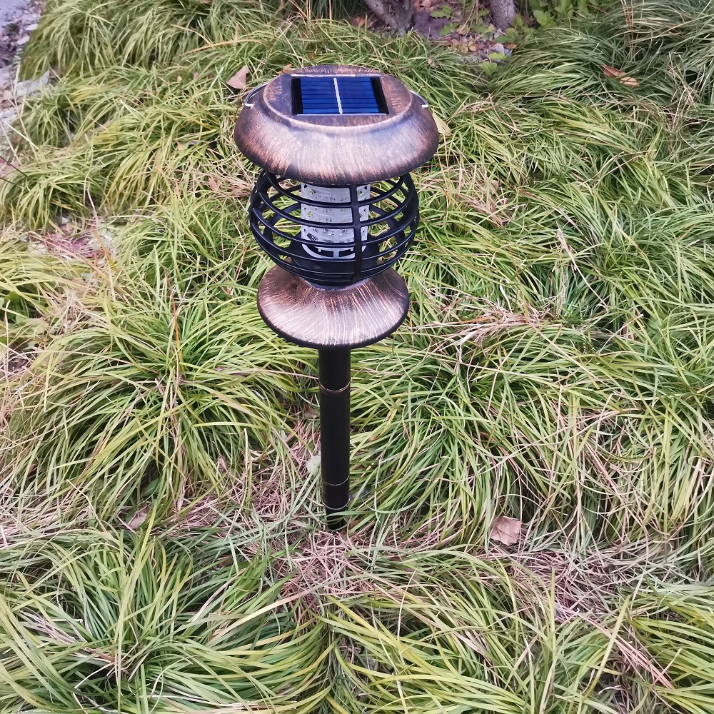 Solar Mosquito Killing Lamp Purple Light White Light Dual-Purpose Lawn Lamp Outdoor Garden Lamp Villa Garden Insect Killing Lamp