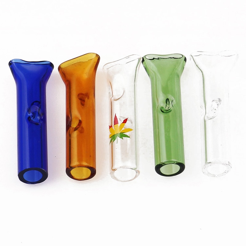 Multicolor Glass Filter Small Cigarette Holder Pipes Filter Smoking Pipe Portable Creative Tobacco Pipe Smoke Mouthpiece