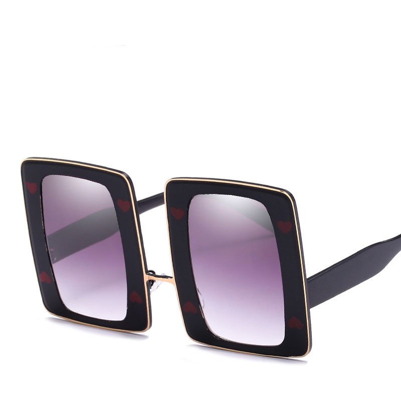 Square Black Sunglasses Woman Shades Gradinet Lens Female Sun Glasses For Female Coating Men Oversized Frame Sunglasses Big
