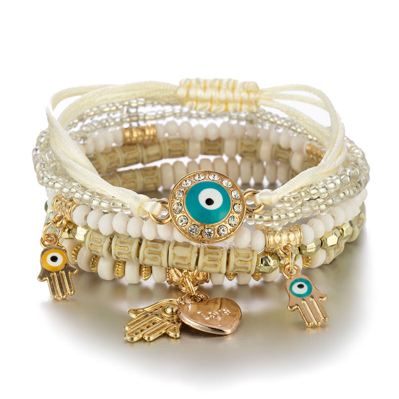 Jewelry Hand-Beaded Fashion Eye Bead Temperament Multi-Layer Bracelet