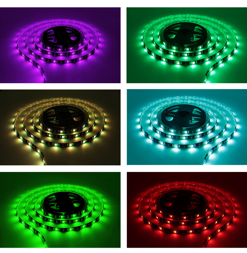 5V LED Light Belt Set 5050RGB Waterproof Colorful USB24 Key Music Bluetooth TV Background Atmosphere Light