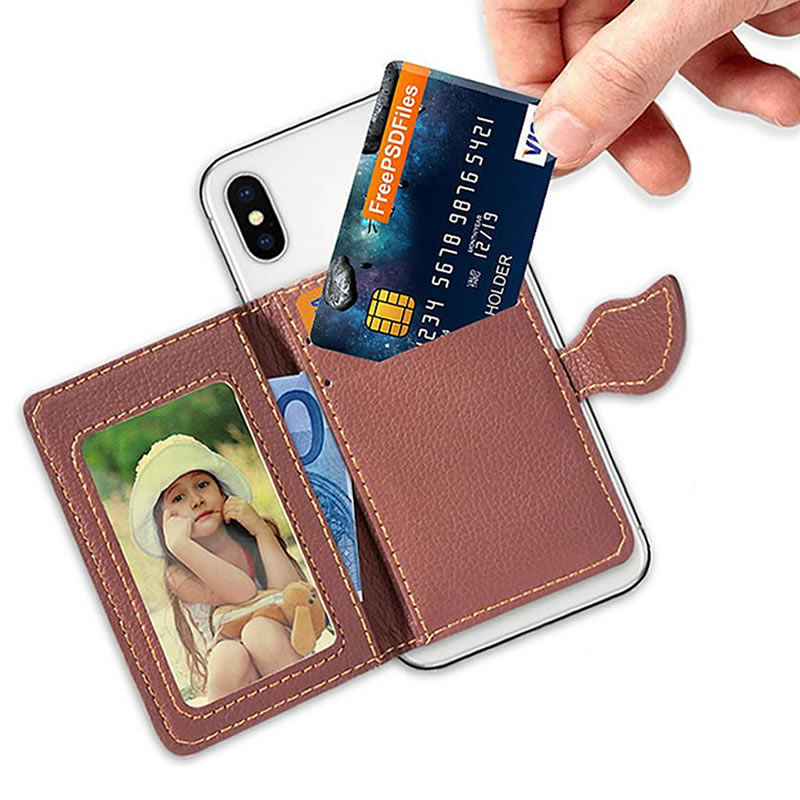 Creative leather Phone Wallet Case Women Men
