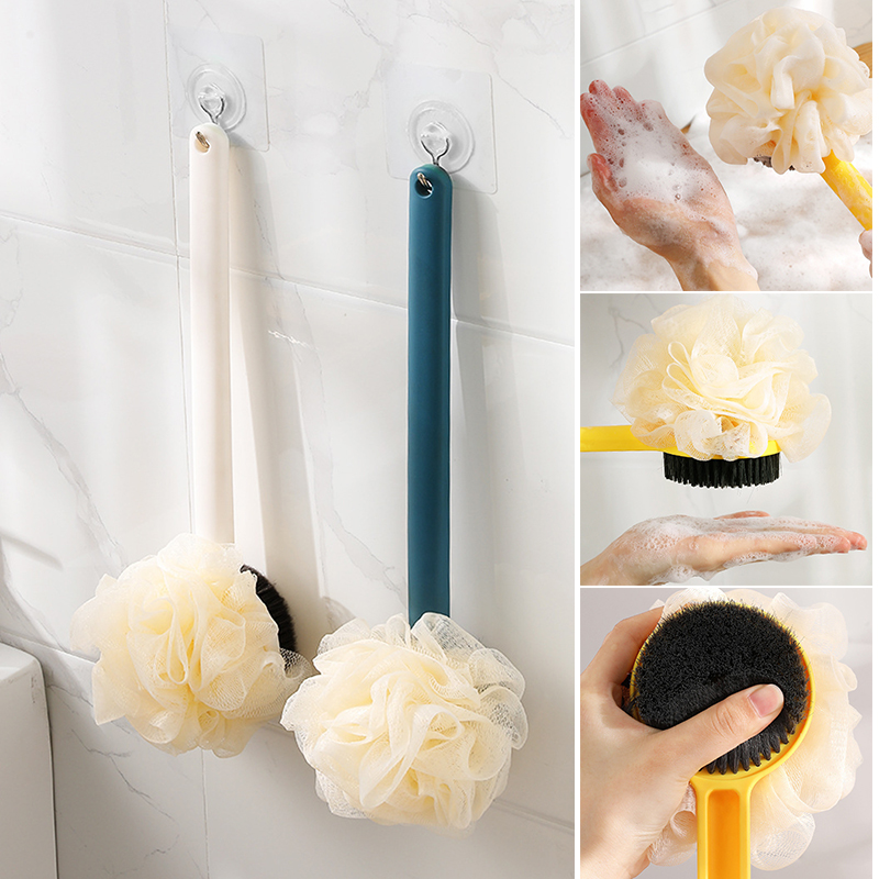 Japanese Style Bath Artifact Bath Towel Bath Brush Back Without Begging Long Handle Adult Soft Hair Bath Rub Back Brush