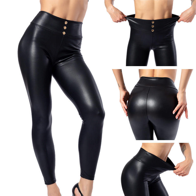 Everbellus Women Sexy Faux Leather Leggings