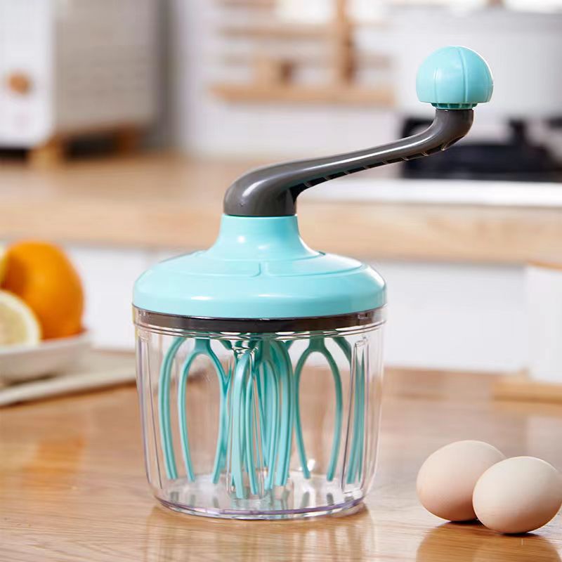 Household Baking Tools Cake Cream Beater Stirring Rod Egg White Foaming Machine Semi-Automatic Hand Operated Egg Beater