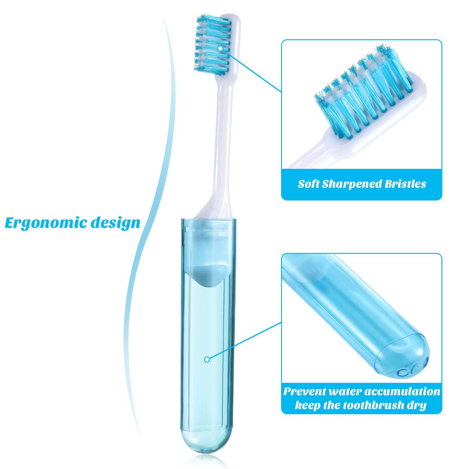 Portable Folding Toothbrush Colorful Ultra-Soft Bristle Travel Toothbrush Compact Storage Travel Outdoor Easy To Carry Toothbrush