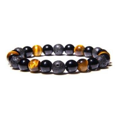 Tiger Eye Bracelet Obsidian Hematite Gemstone Bead Bracelet（FD04998 FD04999  FD0500  FD0501  FD0502）