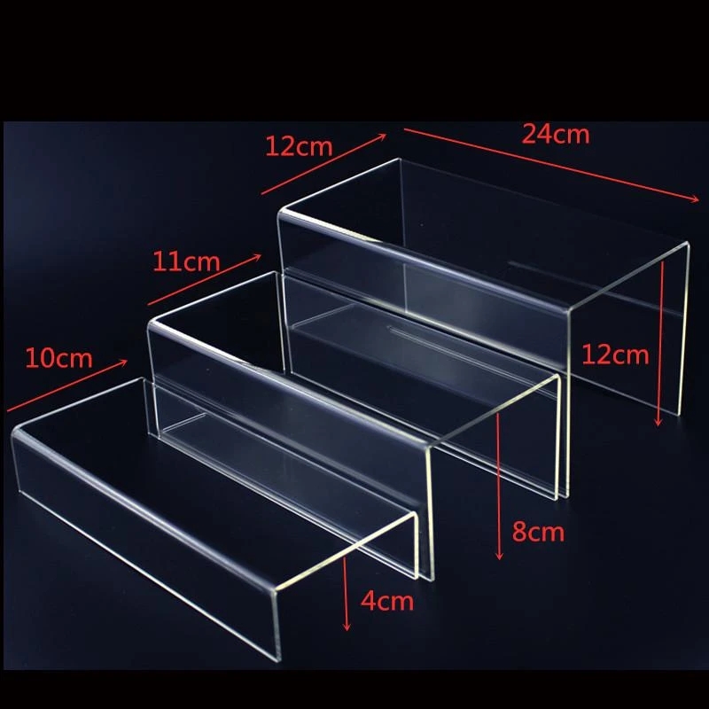 Clear Acrylic Display Stand For Shoes Cosmetic Showcase Jewelry Storage Rack U Shaped
