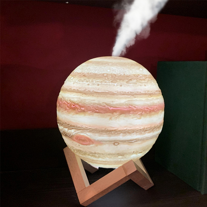 Air Humidifier 3D Jupiter Lamp Light Diffuser Aroma Essential Oil Ultrasonic 3D Jupiter Humidificador Night Mist Purifier