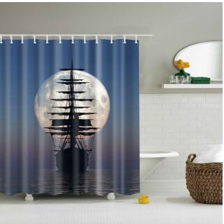Sailing Ships Ship’s Anchor Washable Bath Decor Shower Curtains