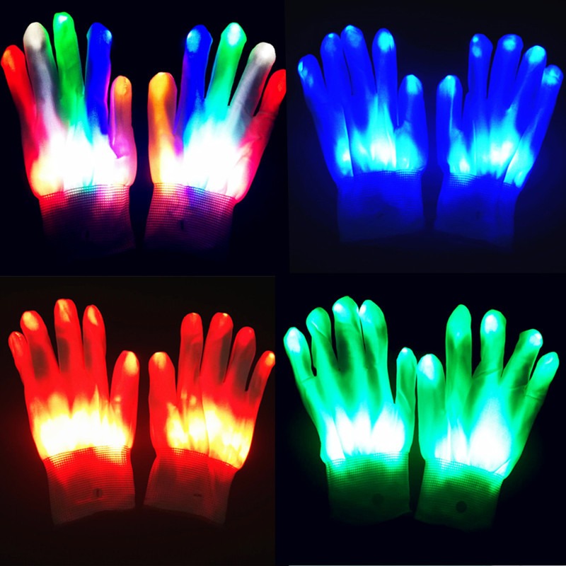 Colorful Glove Rainbow Glove LED Glove Fluorescent Dance Gloves