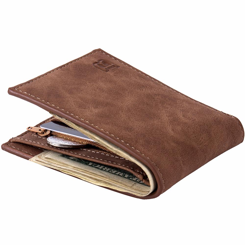 Men Wallets Mens Wallet with Coin Bag Zipper Small Money Purses New Design Dollar Slim Purse Money Clip Wallet