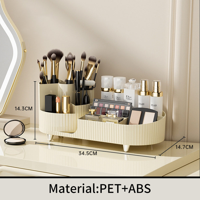 Cosmetics storage box, rotary pen holder, dressing table, desktop storage rack